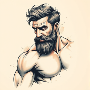 Painterly Hercules Tattoo