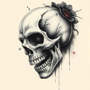 Painterly Horror Tattoo