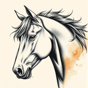 Painterly Horse Tattoo
