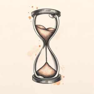 Painterly Hourglass Tattoo