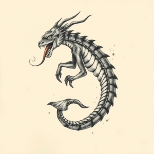 Painterly Hydra Tattoo