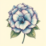 Painterly Hydrangea Tattoo