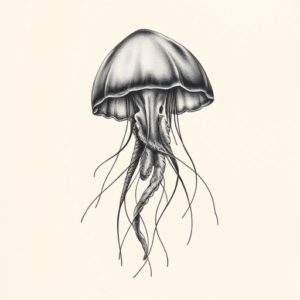 Painterly Jellyfish Tattoo