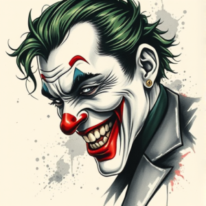 Painterly Joker Tattoo