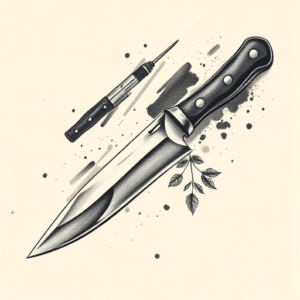 Painterly Knife Tattoo