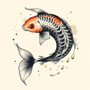 Painterly Koi Tattoo