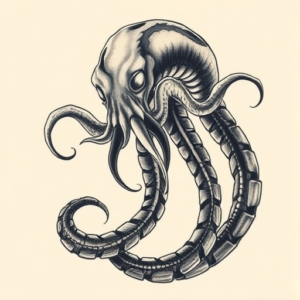 Painterly Kraken Tattoo