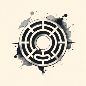 Painterly Labyrinth Tattoo