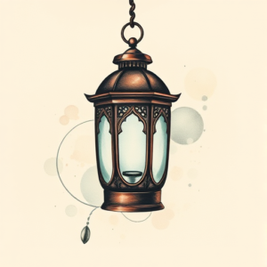 Painterly Lantern Tattoo