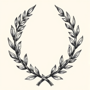 Painterly Laurel Tattoo
