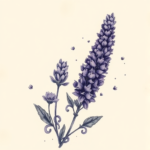 Painterly Lavender Tattoo