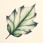 Painterly Leaf Tattoo