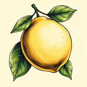 Painterly Lemon Tattoo