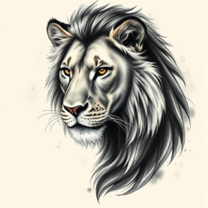 Painterly Leo Tattoo