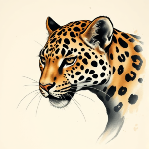 Painterly Leopard Tattoo