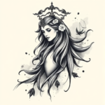 Painterly Libra Tattoo