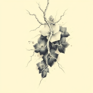 Painterly Lightning Tattoo