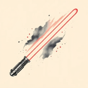 Painterly Lightsaber Tattoo