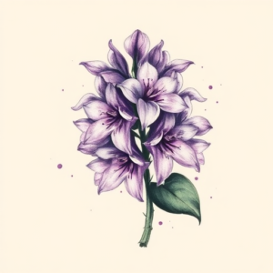 Painterly Lilac Tattoo