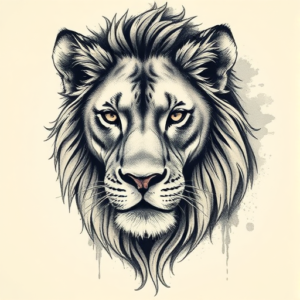 Painterly Lioness Tattoo