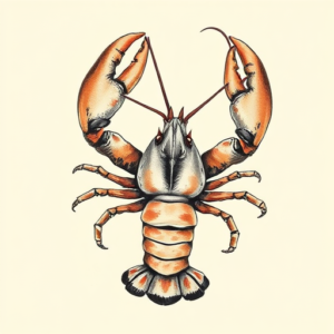 Painterly Lobster Tattoo