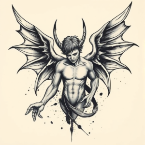 Painterly Lucifer Tattoo