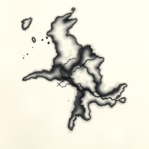 Painterly Map Tattoo