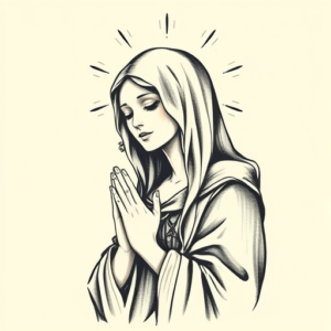 Painterly Mary Tattoo