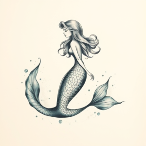 Painterly Mermaid Tattoo