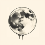 Painterly Moon Tattoo