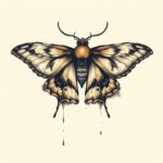 Painterly Moth Tattoo