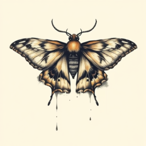Painterly Moth Tattoo