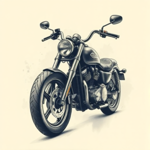 Painterly Motorcycle Tattoo