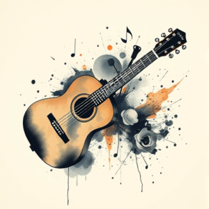 Painterly Music Tattoo