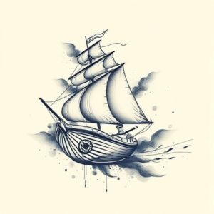 Painterly Nautical Tattoo
