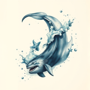 Painterly Ocean Tattoo