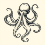 Painterly Octopus Tattoo