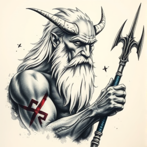 Painterly Odin Tattoo