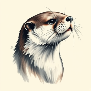 Painterly Otter Tattoo
