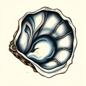 Painterly Oyster Tattoo