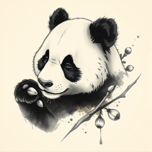 Painterly Panda Tattoo