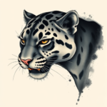 Painterly Panther Tattoo