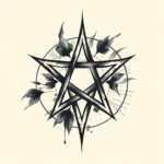 Painterly Pentagram Tattoo