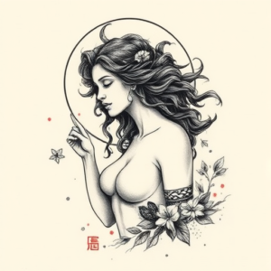 Painterly Persephone Tattoo