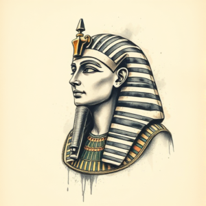 Painterly Pharaoh Tattoo