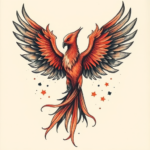 Painterly Phoenix Tattoo
