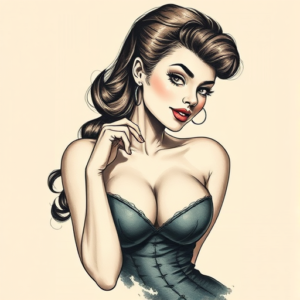 Painterly Pinup Tattoo