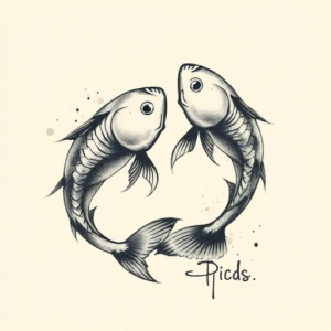 Painterly Pisces Tattoo