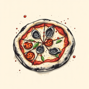 Painterly Pizza Tattoo