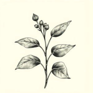 Painterly Plant Tattoo